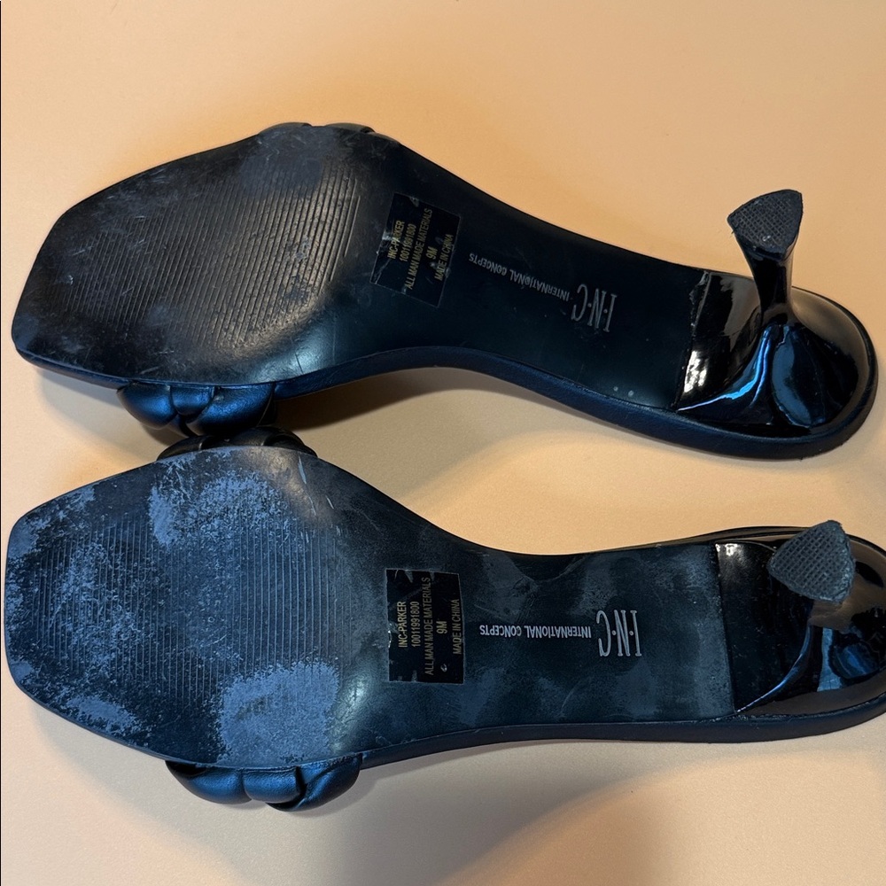 INC International Concepts Black Braided Square-Toe Slip-On Mules - Picture 5 of 6